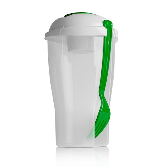 Food container- Salad container 850ml f(BPA FREE Polypropylene) Green lid
